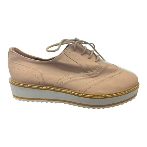 Pimkie Nude / Blush Platform Oxford Shoes — Women’s 6.5 - Picture 3 of 9